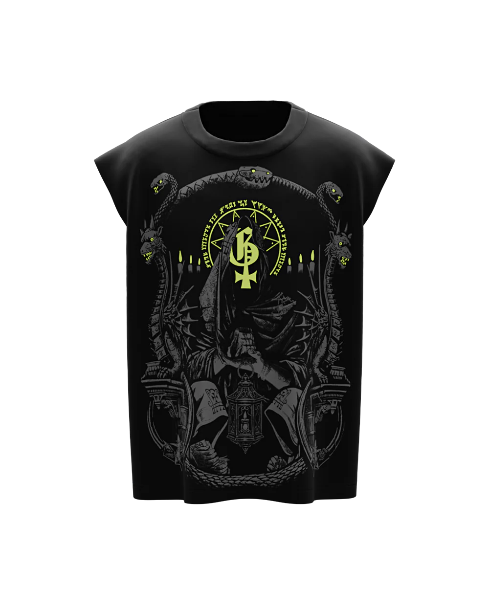 Chakra Black Boxy Unisex Vest