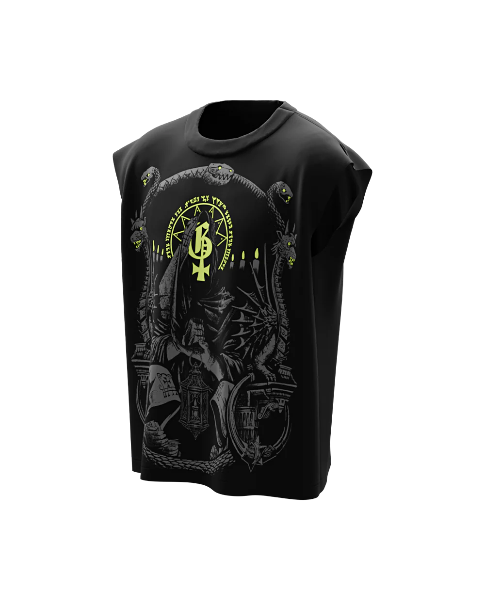 Chakra Black Boxy Unisex Vest - Image 3