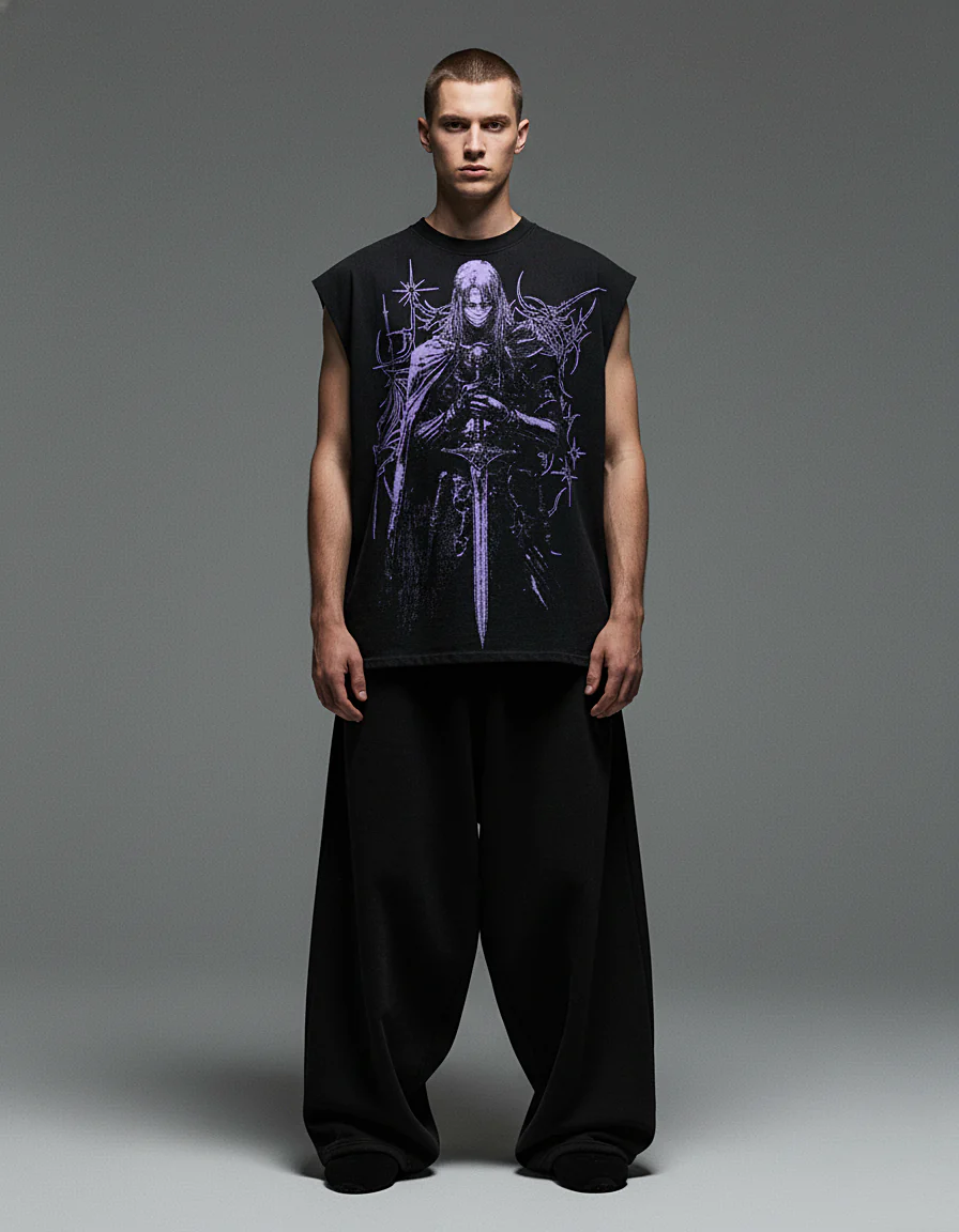 Dissect Black Boxy Unisex Vest - Image 5